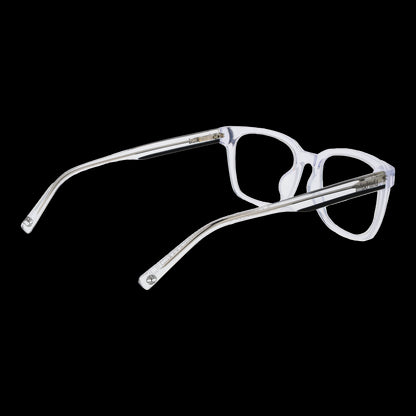Clear frame eyeglasses for men, model TIMBERLAND MOD. TB1846-H 54026, viewed from the side on a black background.