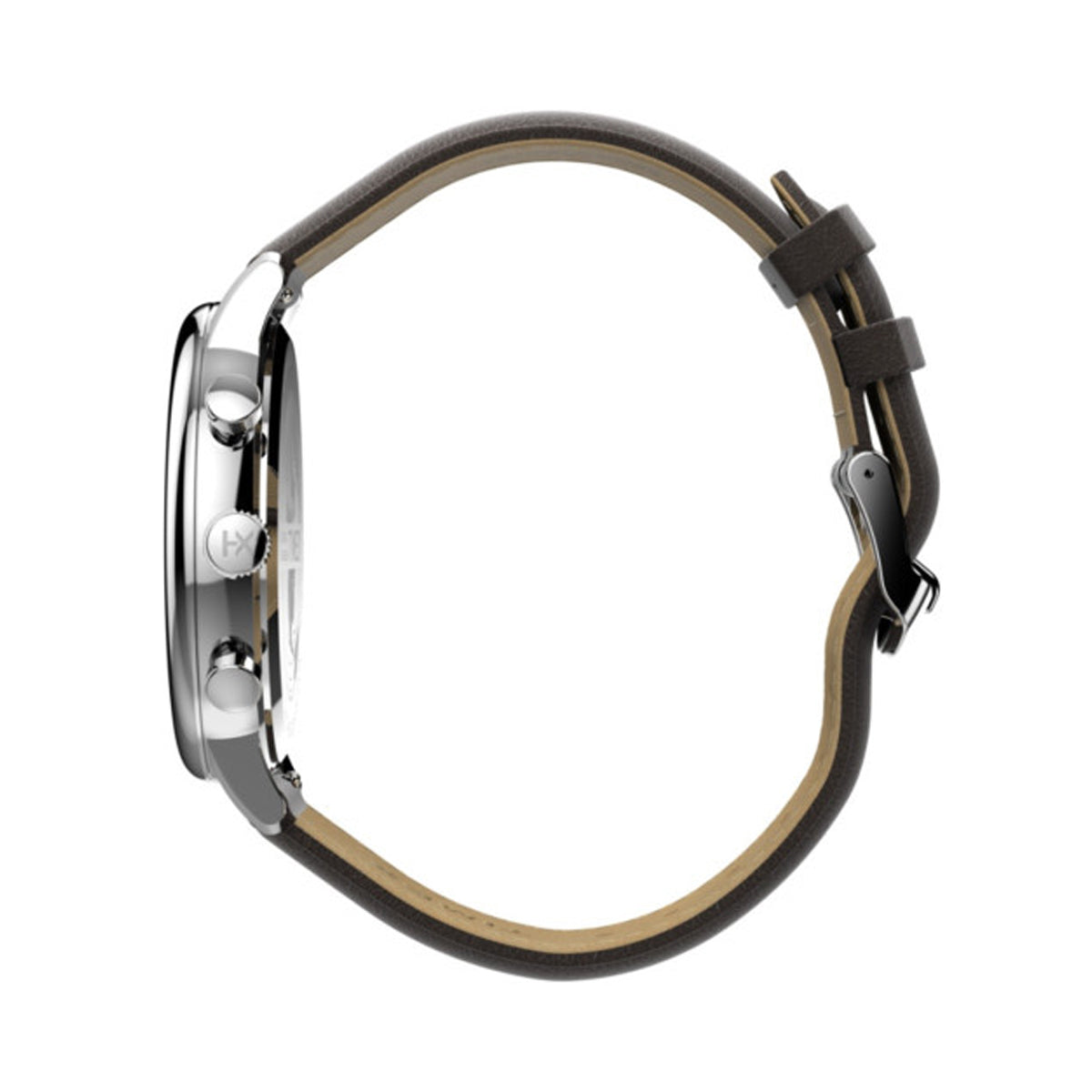 Side view of TIMEX WATCHES Mod. TW2W76200A with leather strap