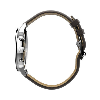 Side view of TIMEX WATCHES Mod. TW2W76200A with leather strap
