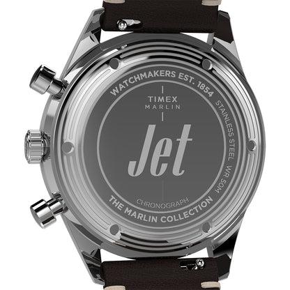 Back view of TIMEX WATCHES Mod. TW2Y24700 featuring stainless steel chronograph from the Marlin Collection.