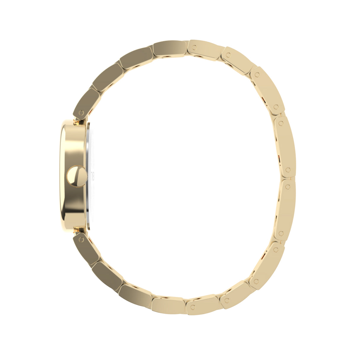 Side view of TIMEX WATCHES Mod. TW2Y26700 showcasing the gold-tone bracelet and watch casing.