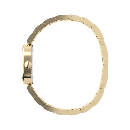 Side view of TIMEX WATCHES Mod. TW2Y26700 showcasing the gold-tone bracelet and watch casing.