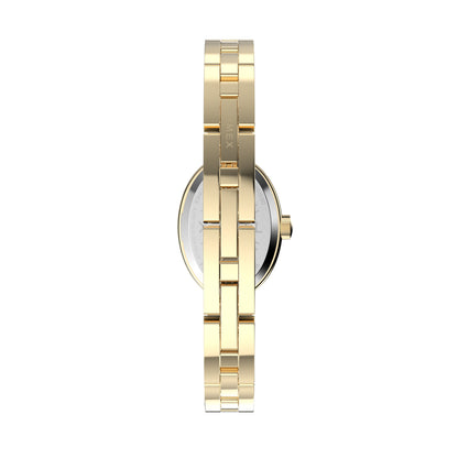 Side view of TIMEX WATCHES Mod. TW2Y26700 showcasing elegant gold bracelet.
