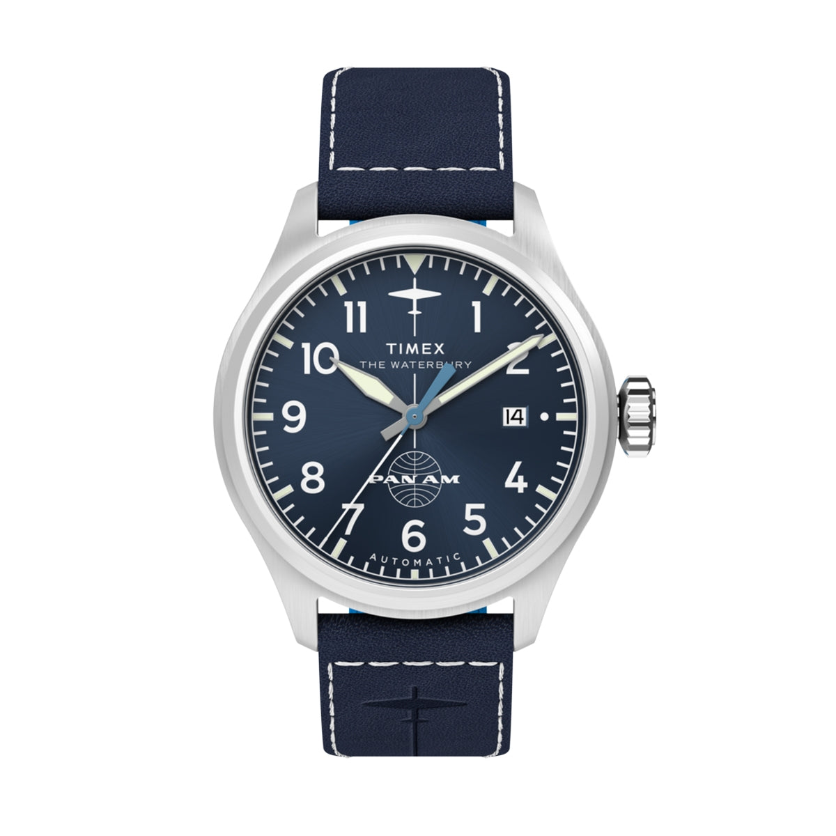 TIMEX WATCHES Mod. TW2Y38800 with navy blue strap and silver case