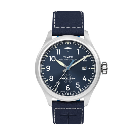 TIMEX WATCHES Mod. TW2Y38800 with navy blue strap and silver case