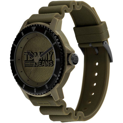 TOMMY HILFIGER Mod. 1792002 watch with quartz analog movement, 3 ATM water resistance, mineral dial, 45mm case, and official packaging.