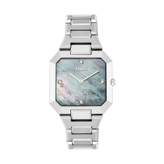 TOUS WATCHES Mod. 3000145100 with silver bracelet and iridescent dial