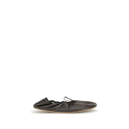 The Row Black Lamb Ovis Aries Aries Ballet Flats
