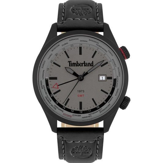 Timberland Black Leather Watch 1728,Black,Men,New with tags,Timberland,Watches for Men - Watches Timberland TI15942JSB13AC