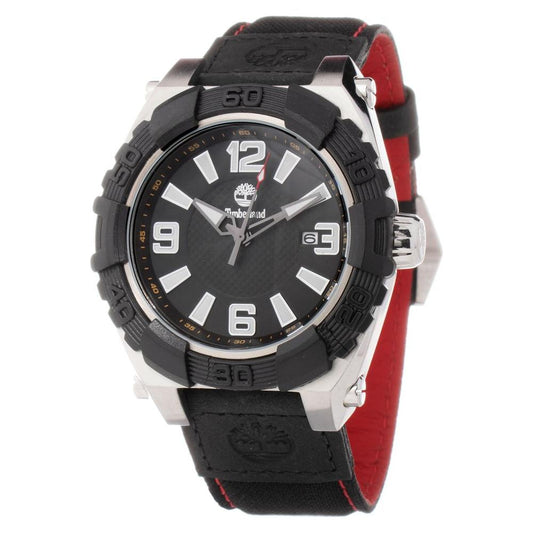 Timberland Black Leather Watch 1728,Black,Men,New with tags,Timberland,Watches for Men - Watches Timberland TITBL13331STB13PNNAC