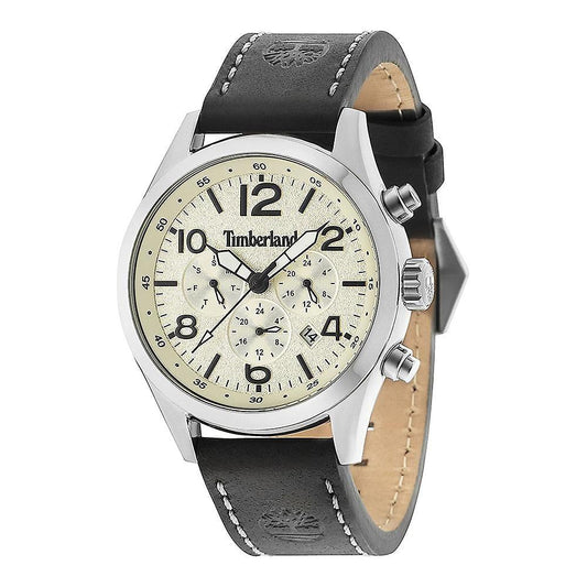 Timberland Black Leather Watch 1728,Black,Men,New with tags,Timberland,Watches for Men - Watches Timberland TITBL15249JS07AC