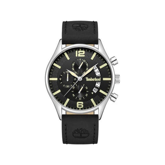 Timberland Black Leather Watch 1728,Black,Men,New with tags,Timberland,Watches for Men - Watches Timberland TITDWGC9001201AC