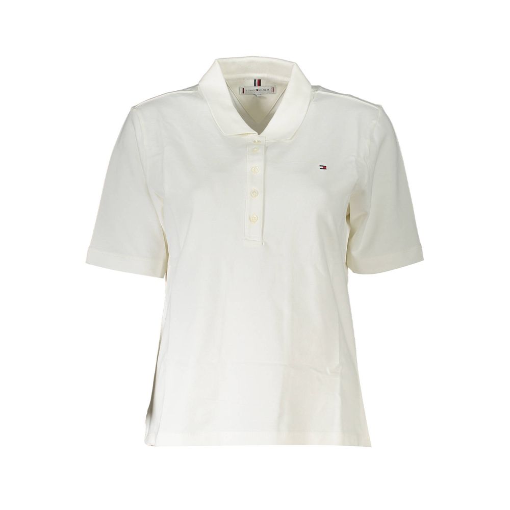 Tommy Hilfiger Bianco Cotton Women Polo Shirt