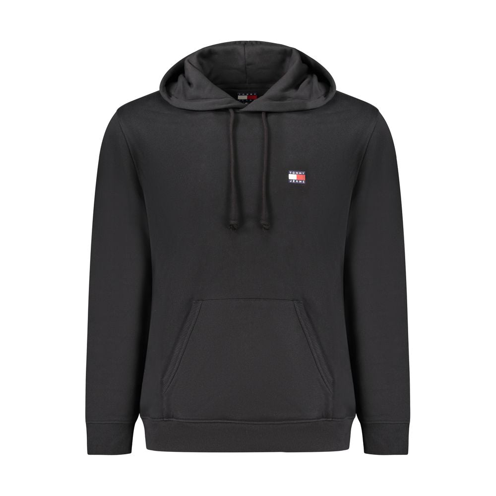 Tommy Hilfiger "Black Cotton Men Sweater with Central Pocket" TO-39708-S