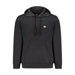 Tommy Hilfiger "Black Cotton Men Sweater with Central Pocket" TO-39708-S