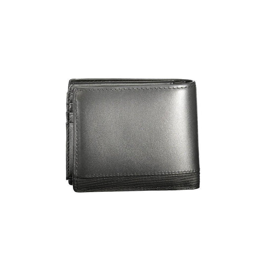 Tommy Hilfiger Black Leather Men Wallet TO-36331