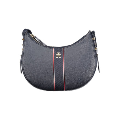 Tommy Hilfiger Blue Polyethylene Women Handbag with Tommy logo and zip closure