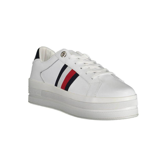 Tommy Hilfiger White Polyester Sneaker 1728,67403481248,EU41/US11,New with tags,Shoes,Sneakers - Women - Shoes,Tommy Hilfiger,White,Women,Women - Shoes Tommy Hilfiger TO-15145-EU41/US11