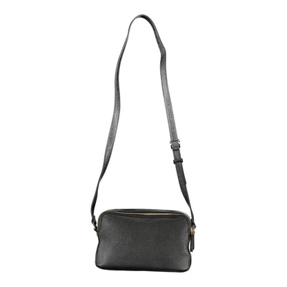 Twinset Black Polyethylene Women Handbag with adjustable strap and spacious compartments.