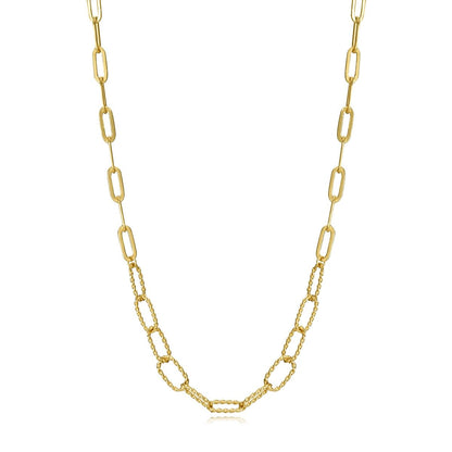 Elegant gold necklace with chain links, VICEROY JEWELS Mod. 13045C100-06, ideal for ladies' fashion, featuring quartz analog movement.