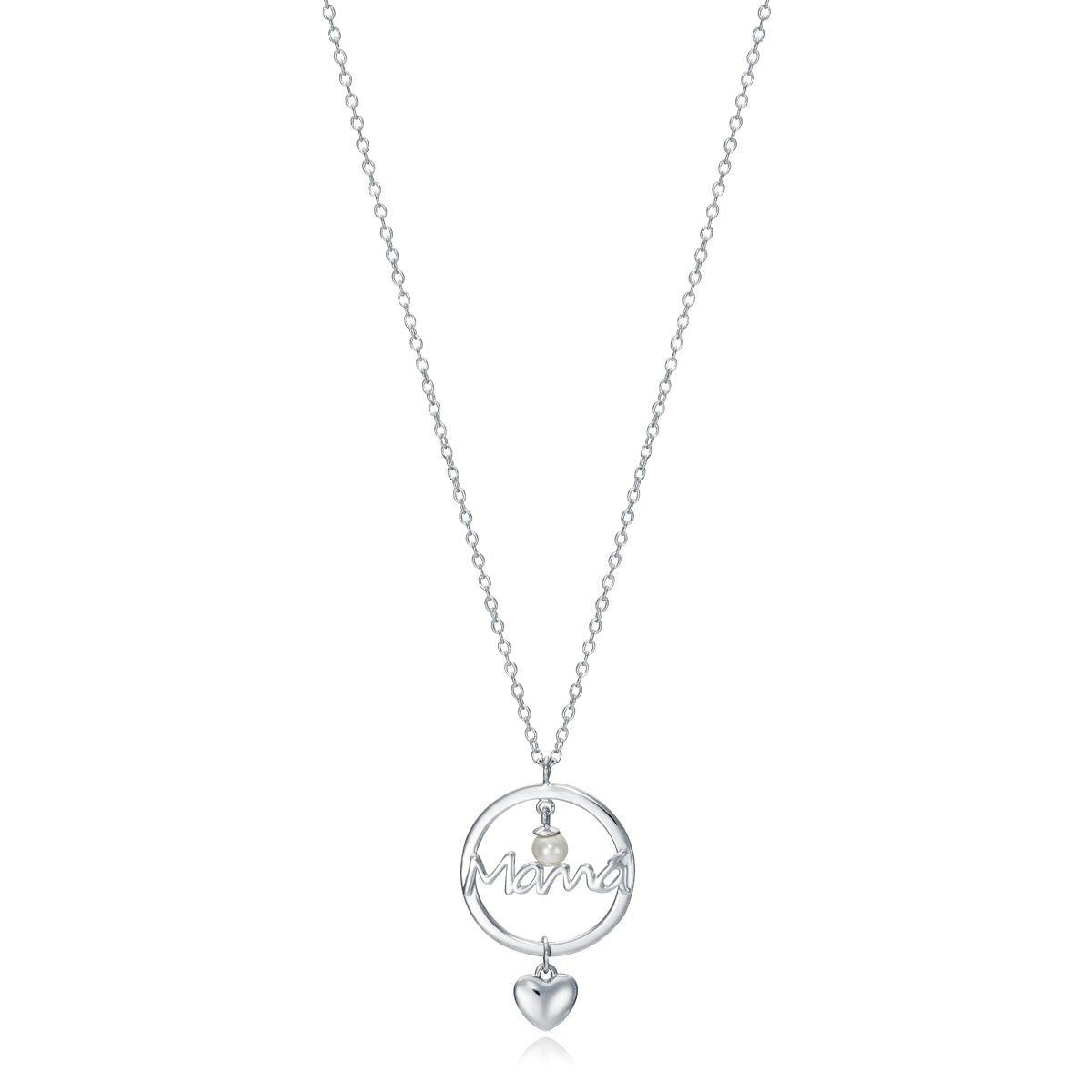 VICEROY JEWELS Mod. 13054C000-60 silver necklace with heart pendant for women, featuring elegant design and quartz movement.