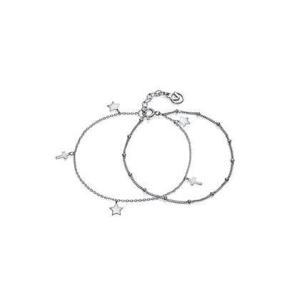 VICEROY JEWELS Mod. 4089P000-00 silver lady bracelet with star and cross charms, 32mm case, quartz movement, chronograph function.