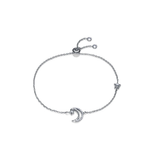 VICEROY JEWELS Mod. 4123P000-38 silver bracelet with moon and star charms, quartz analog, water resistant up to 5 ATM.