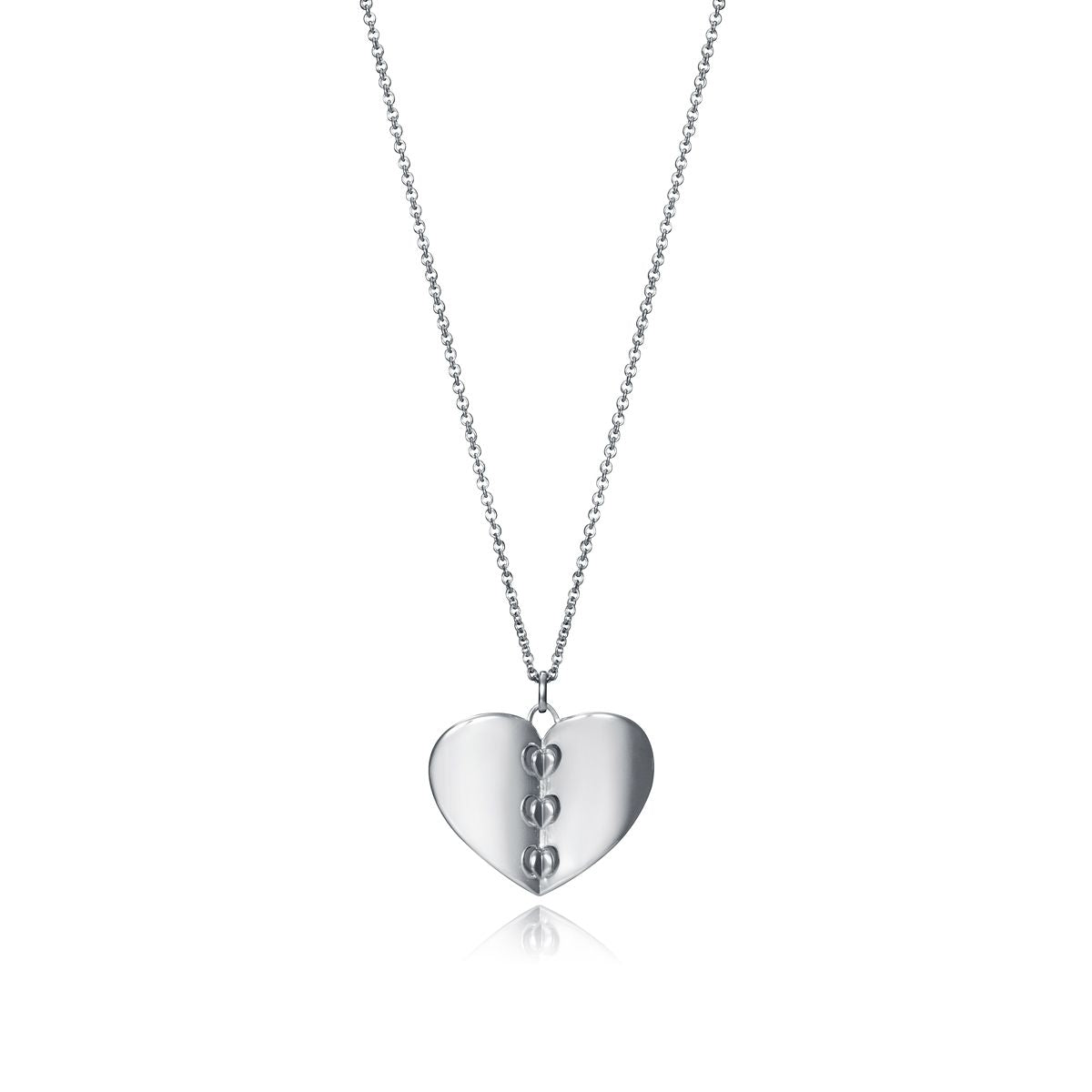 VICEROY JEWELS Mod. 61065C100-36 lady's silver necklace with heart pendant, quartz analog design, water resistant 3 ATM