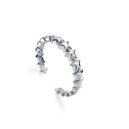 VICEROY JEWELS Mod. 61075A013-00 women's silver star ring, 30mm diameter, quartz movement, mineral dial, in official box packaging.