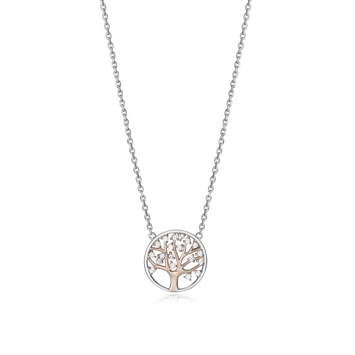 VICEROY JEWELS Mod. 85028C100-30 silver necklace with tree pendant for ladies, featuring quartz analog movement, water resistant 5 ATM.