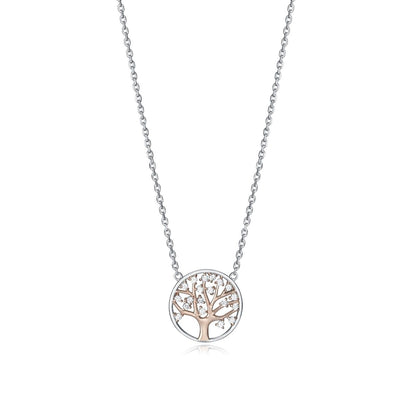 VICEROY JEWELS Mod. 85028C100-30 silver necklace with tree pendant for ladies, featuring quartz analog movement, water resistant 5 ATM.