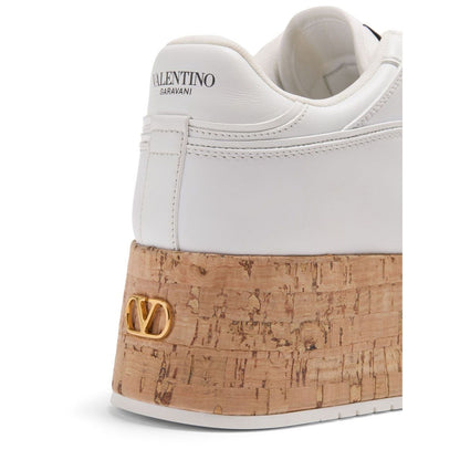Valentino Garavani Freedots XL Sneaker in Calfskin and Cork