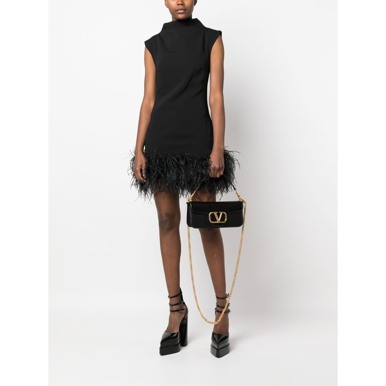 Valentino Garavani Locò Calfskin Shoulder Bag