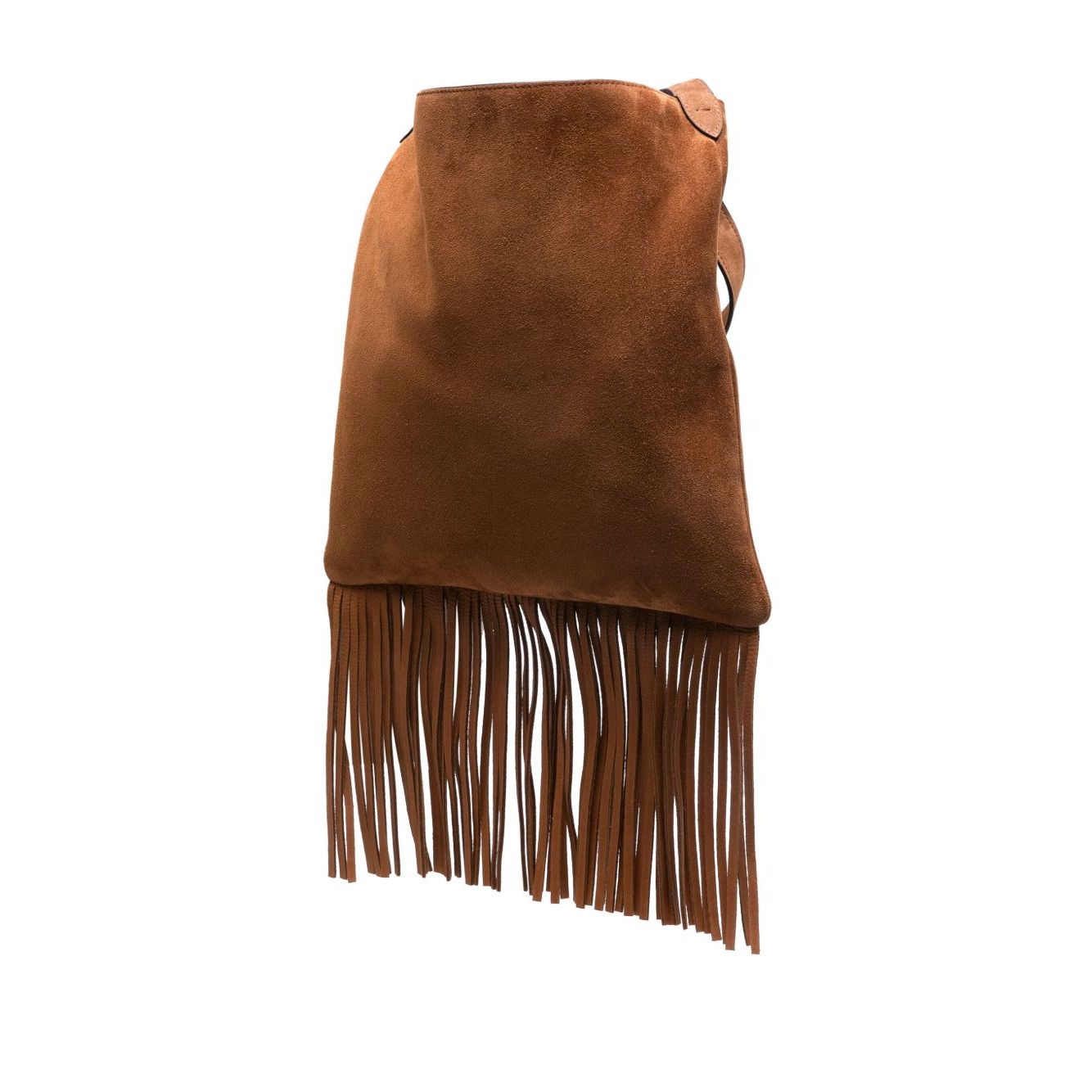 Valentino Garavani Nellcôte Suede Shoulder Bag With Fringes