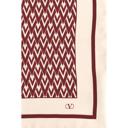Valentino Garavani Red Silk Scarf