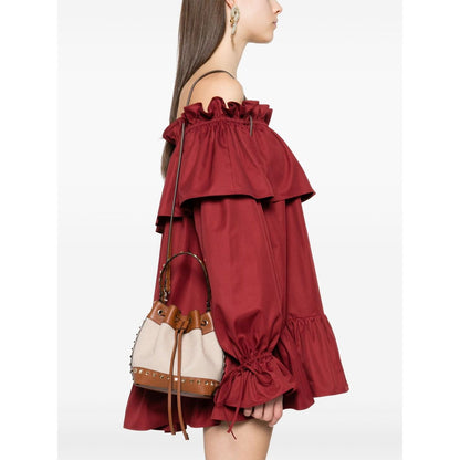 Valentino Garavani Rockstud canvas bucket bag