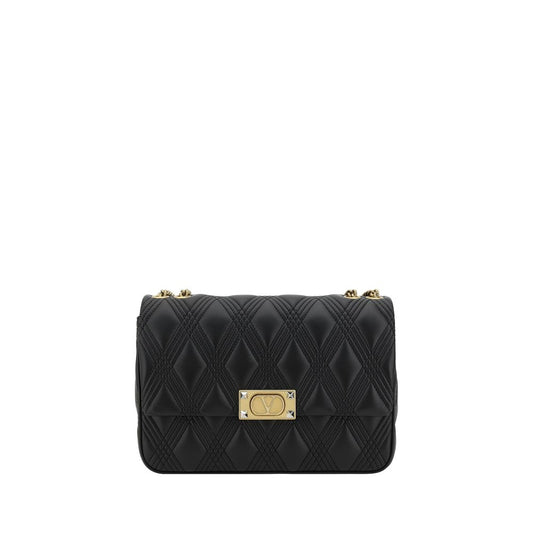 Valentino Garavani Shoulder Bag with quilted lambskin design, sliding chain strap, and logoed swivel closure for a luxurious look.