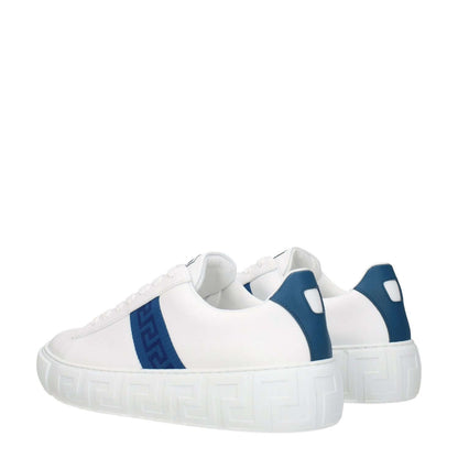 Versace White Leather Low Top Sneakers