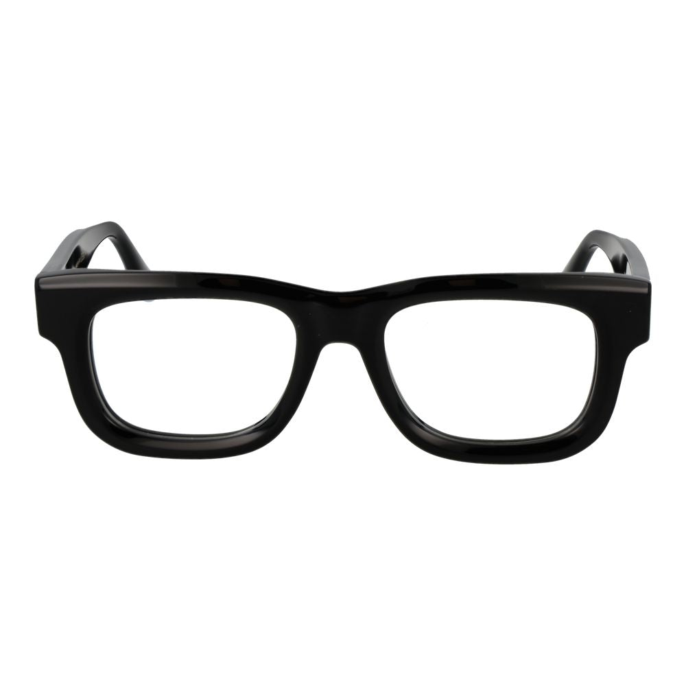 Victoria Beckham Black Acetate Glasses (Frames), full-rim rectangle style, demo lenses, women’s black eyewear with branded case included.