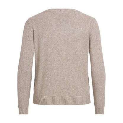Vila Clothes Beige Viscose Sweatshirt