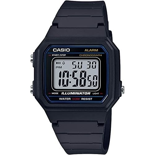 CASIO TIMELESS COLLECTION Mod. SPORT ILLUMINATOR WR 50M, ALARM, CHRONOGRAPH - BLACK