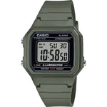 CASIO TIMELESS COLLECTION Mod. SPORT ILLUMINATOR WR 50M. ALARM. CHRONOGRAPH - ARMY GREEN W-217H-3AVDF
