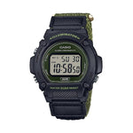 CASIO TIMELESS COLLECTION Mod. SPORT- ILLUMINATOR. WR 50M. ALARM. CHRONOGRAPH - ARMY GREEN - COLORED SERIE W-219HB-3AVEF