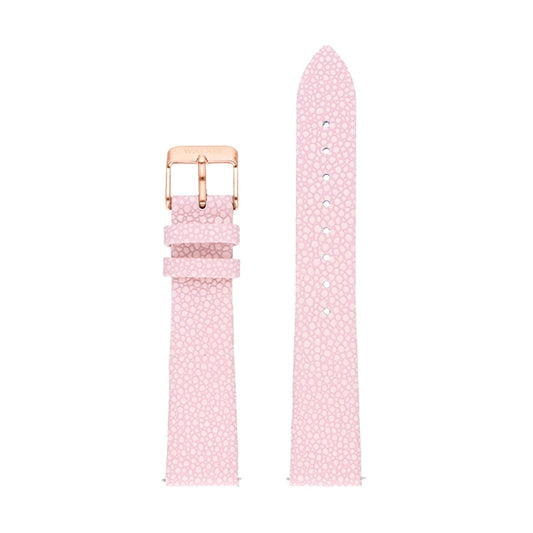 Pink watch strap accessory for WATX&COLORS WATCHES Mod. WXCO1040 with rose gold buckle, displayed on white background.