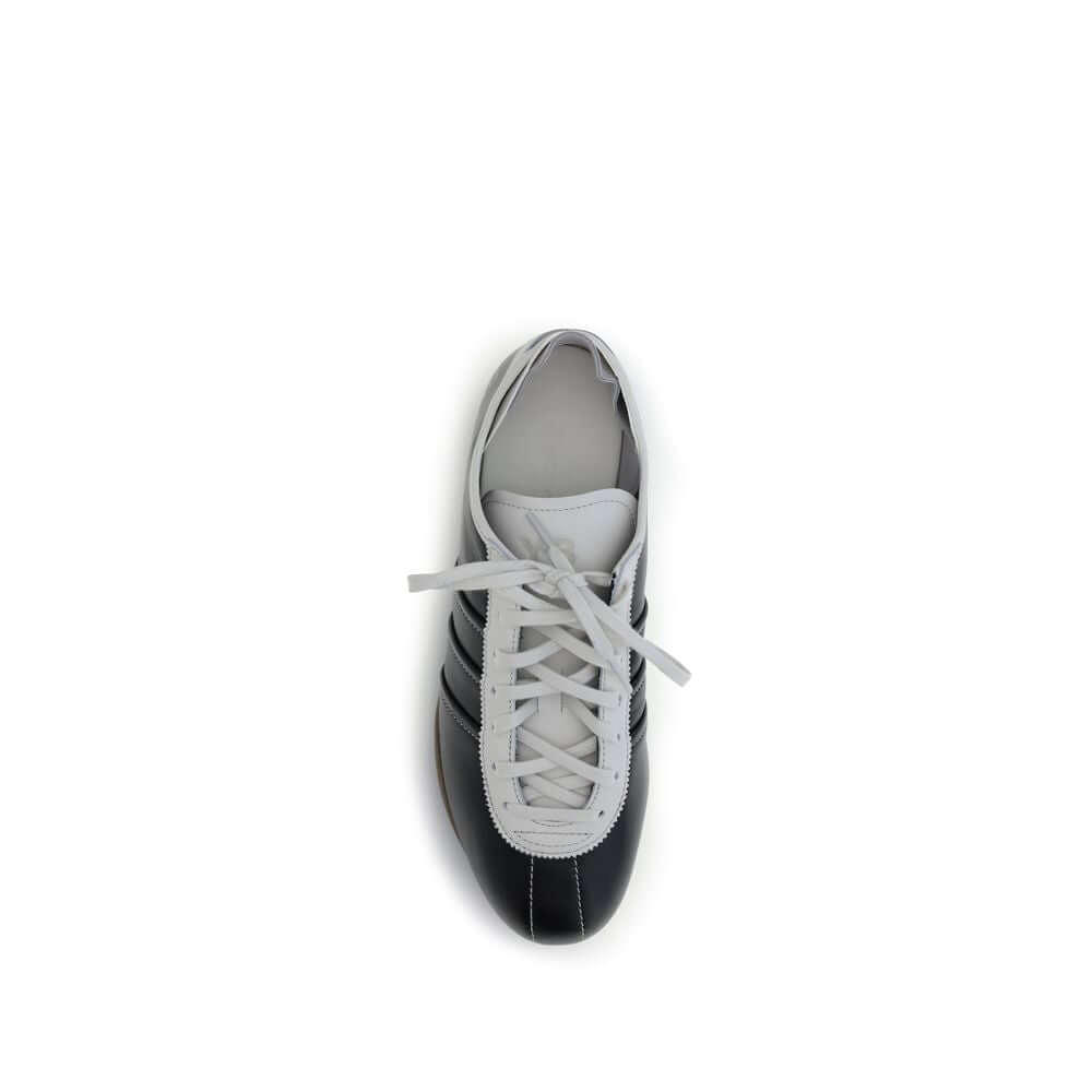 Y-3 Black Calf Leather Bos Taurus Low Top Sneakers