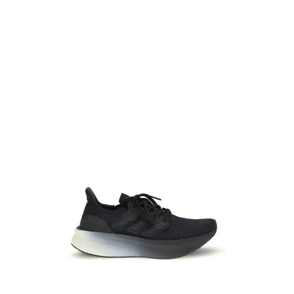 Y-3 Black Fabric Athletic Sneakers featuring adidas PRIMEKNIT upper, BOOST midsole, and TPU heel cage.