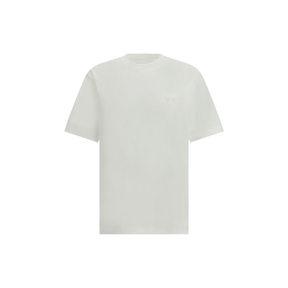 Y-3 Cotton T-shirt with minimalist style and ribbed crew neck, featuring iconic monogram on front, AW25 regular fit, 100% cotton