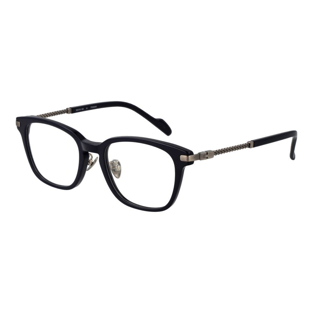 Yohji Yamamoto Blue Metal & Plastic Glasses (Frames), unisex full-rim rectangle style, blue frame, demo lenses, size 50-19-140.
