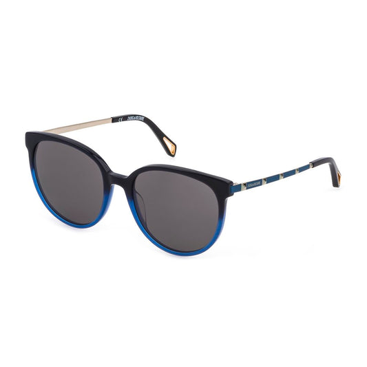 Zadig & Voltaire Blue Acetate Sunglasses 1728,67434610848,Blue,New with tags,Sunglasses,Sunglasses for Women - Sunglasses,Women,Zadig & Voltaire Zadig & Voltaire ZASZV307550D79AC