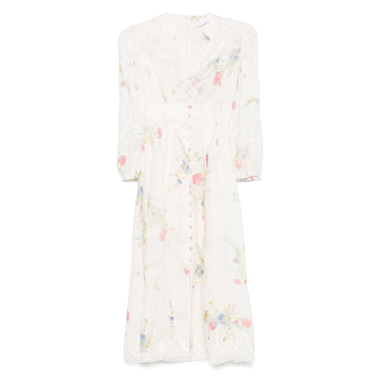 Zimmermann Lucky low-cut lace midi dress